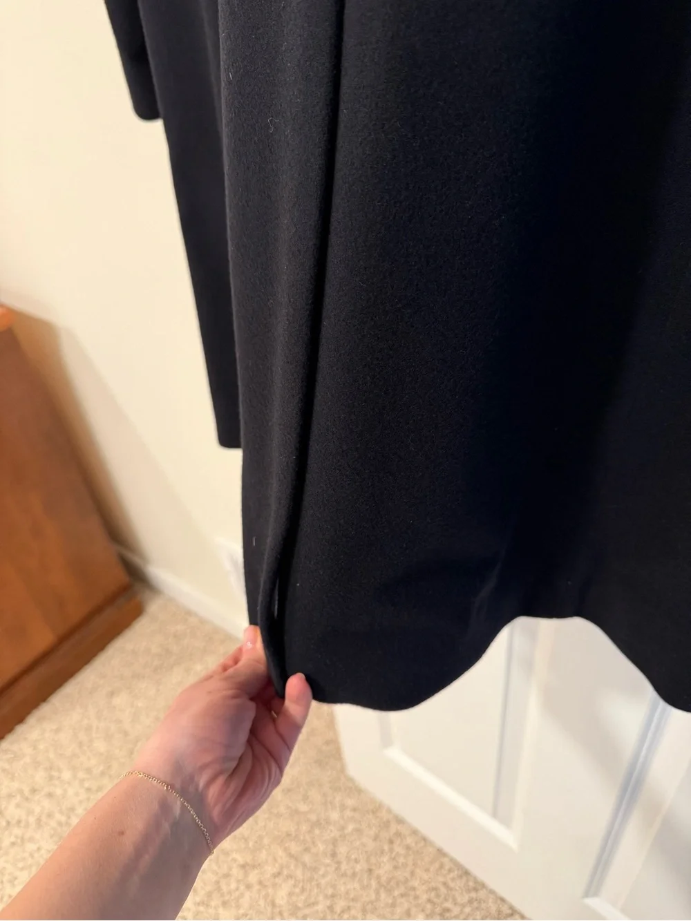 J. Crew Ludlow Black Wool Cashmere Mens Dress Coat